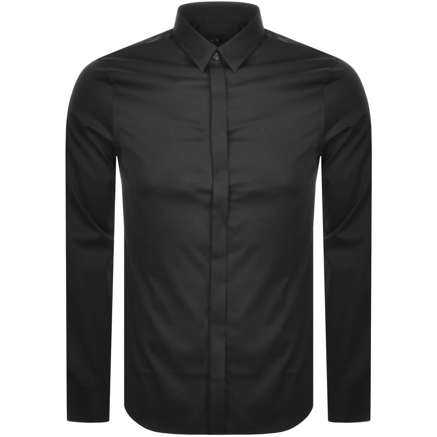 Alternative Image for ProductArmani Exchange Slim Fit Long Sleeved Shirt Grey1